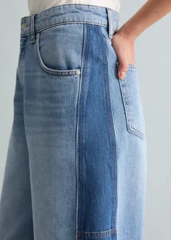 Jeans Model Enni wide barrel cropped mit Ananasblattfasern