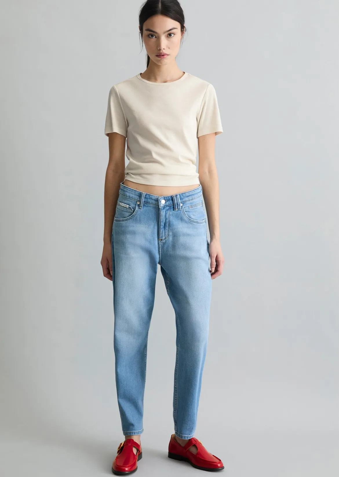 Jeans Model Freja boyfriend ankle-length aus Organic Cotton-Lyocell-Mix