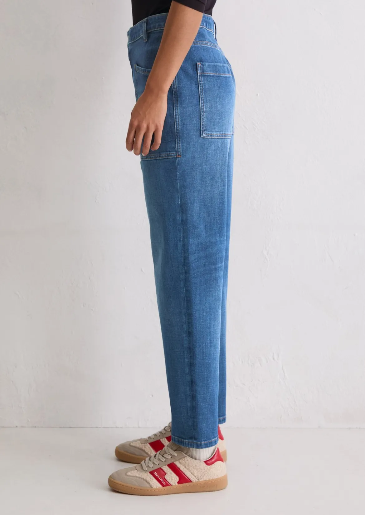 Jeans Model Iva boyfriend cropped aus softem Cashmere Touch Denim