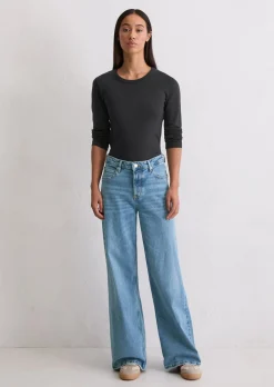 Jeans Model Lania wide aus Organic-Cotton-Polyester-Stretch