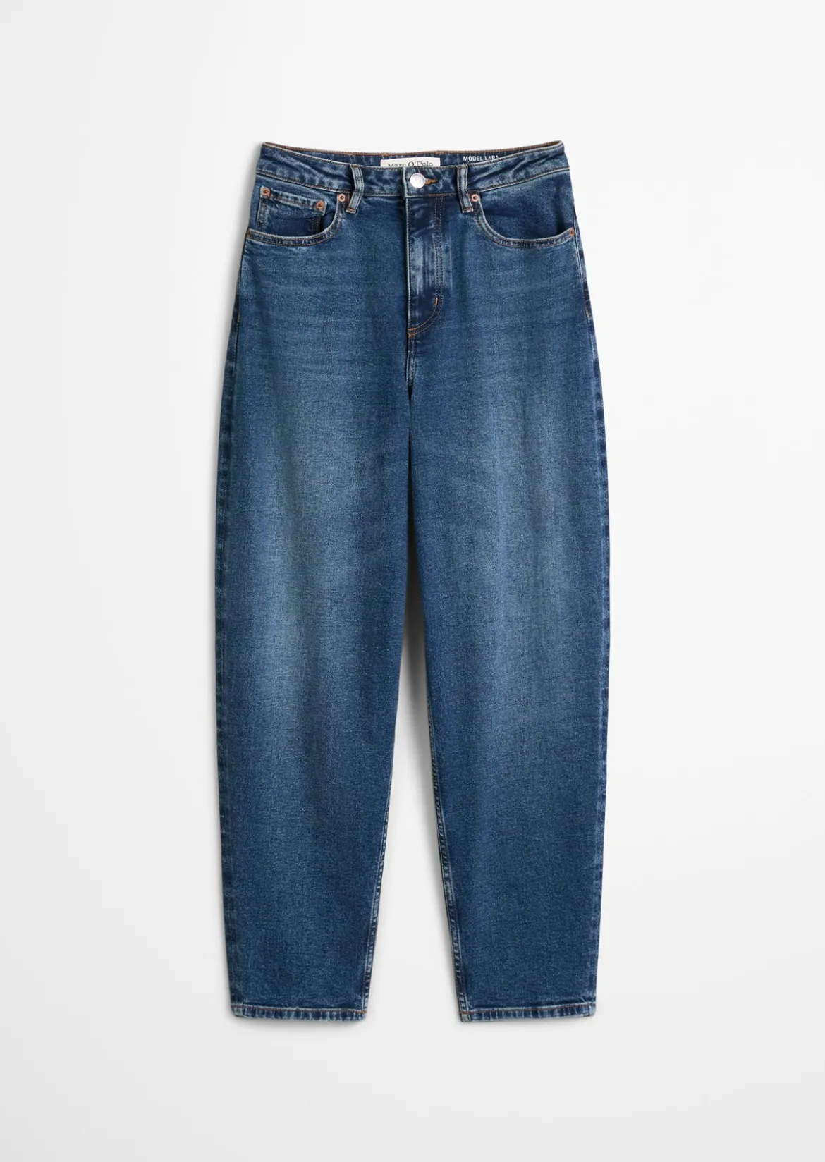 Jeans Model Lara barrel cropped aus Organic Cotton Stretch mit recyceltem Polyester