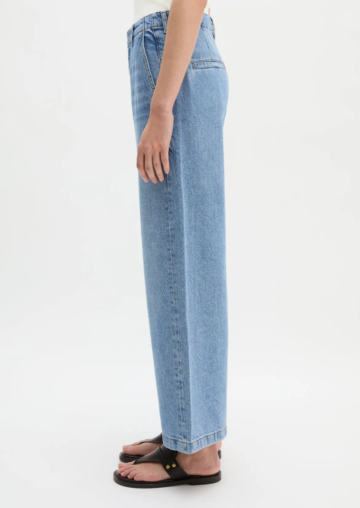 Jeans Model Luma wide aus Lyocell-Leinen-Baumwolle-Mix