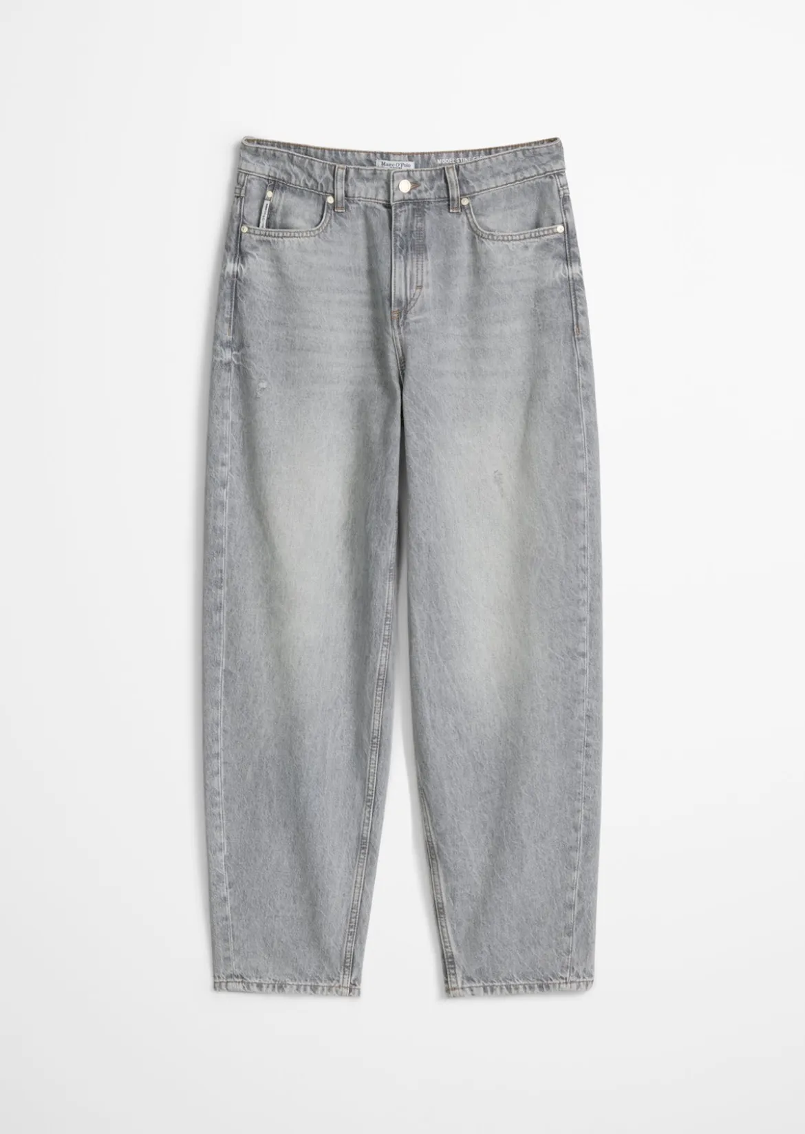 Jeans Model Stine Barrel cropped aus Rigid Denim