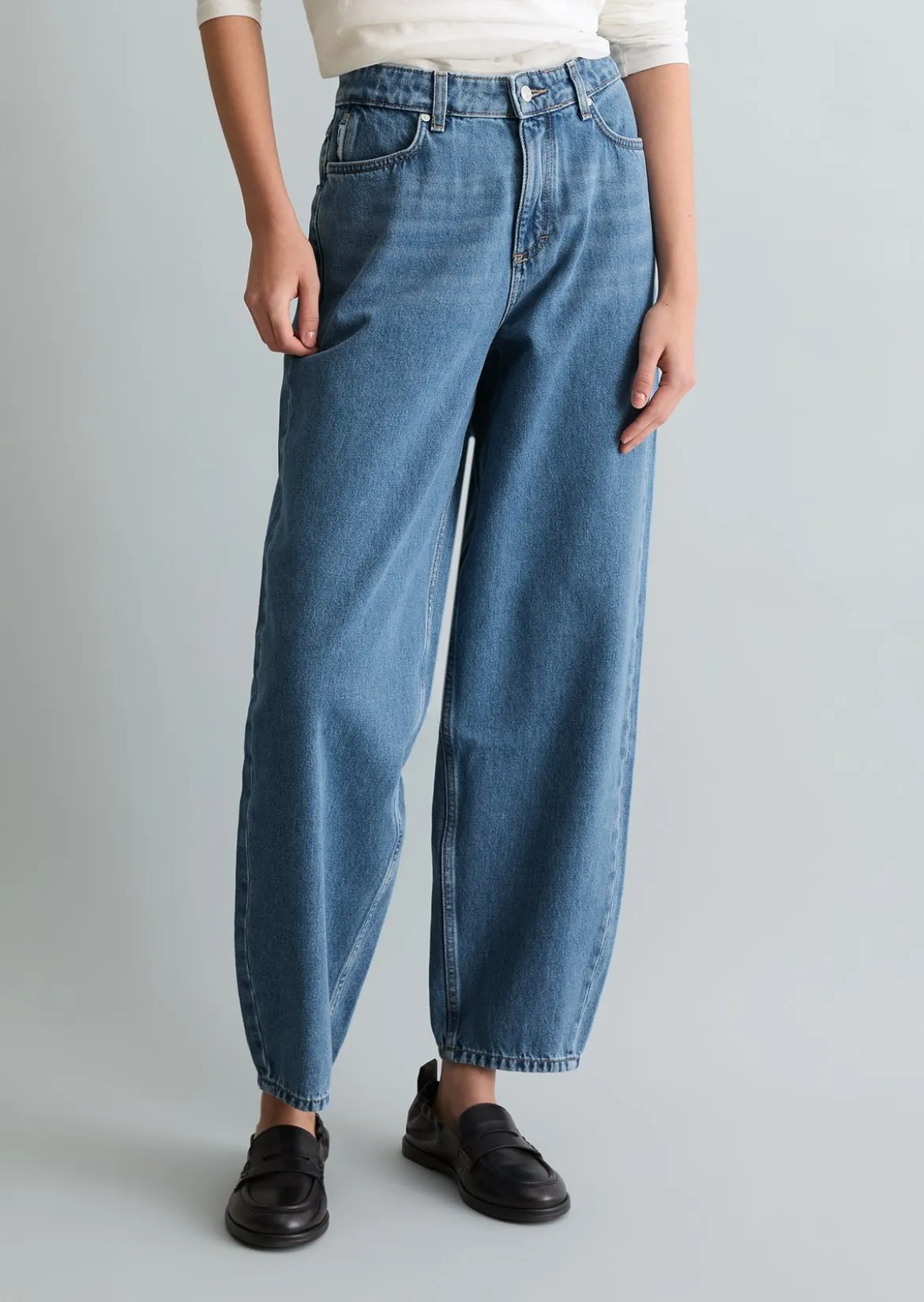 Jeans Model Stine relaxed barrel cropped aus reiner Baumwolle