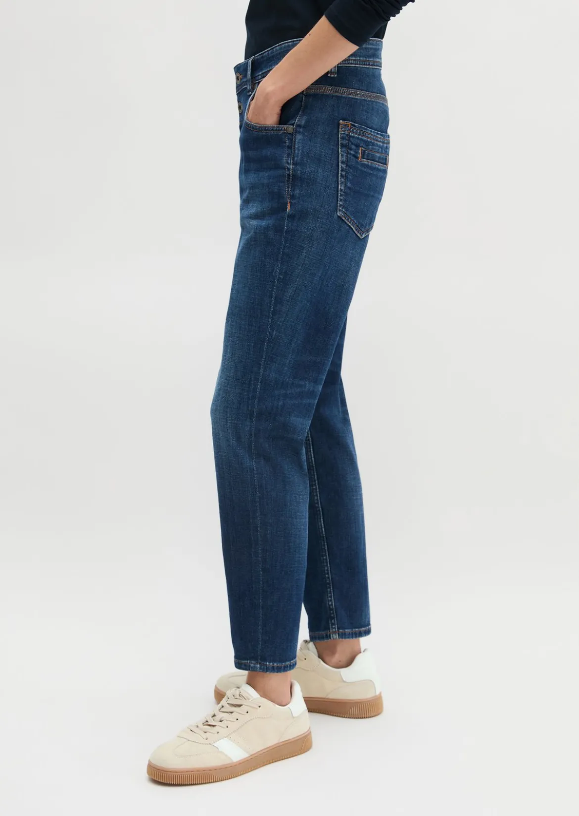 Jeans Model Theda boyfriend aus softem Baumwoll-Stretch