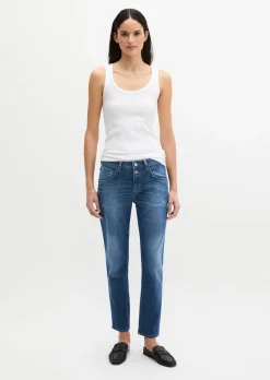 Jeans Model Theda boyfriend cropped mit zwei Knöpfen