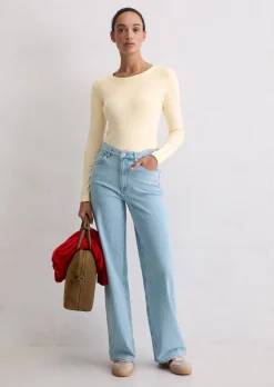 Jeans Model Tolva wide long aus Organic-Cotton-Stretch-Mix