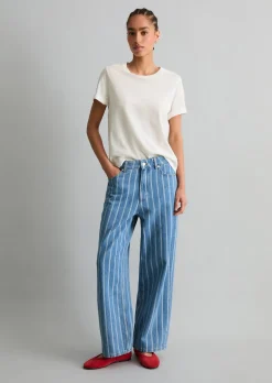 Jeans Model Tomma wide aus leichter Bio-Baumwoll-Qualität