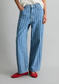 Jeans Model Tomma wide aus leichter Bio-Baumwoll-Qualität