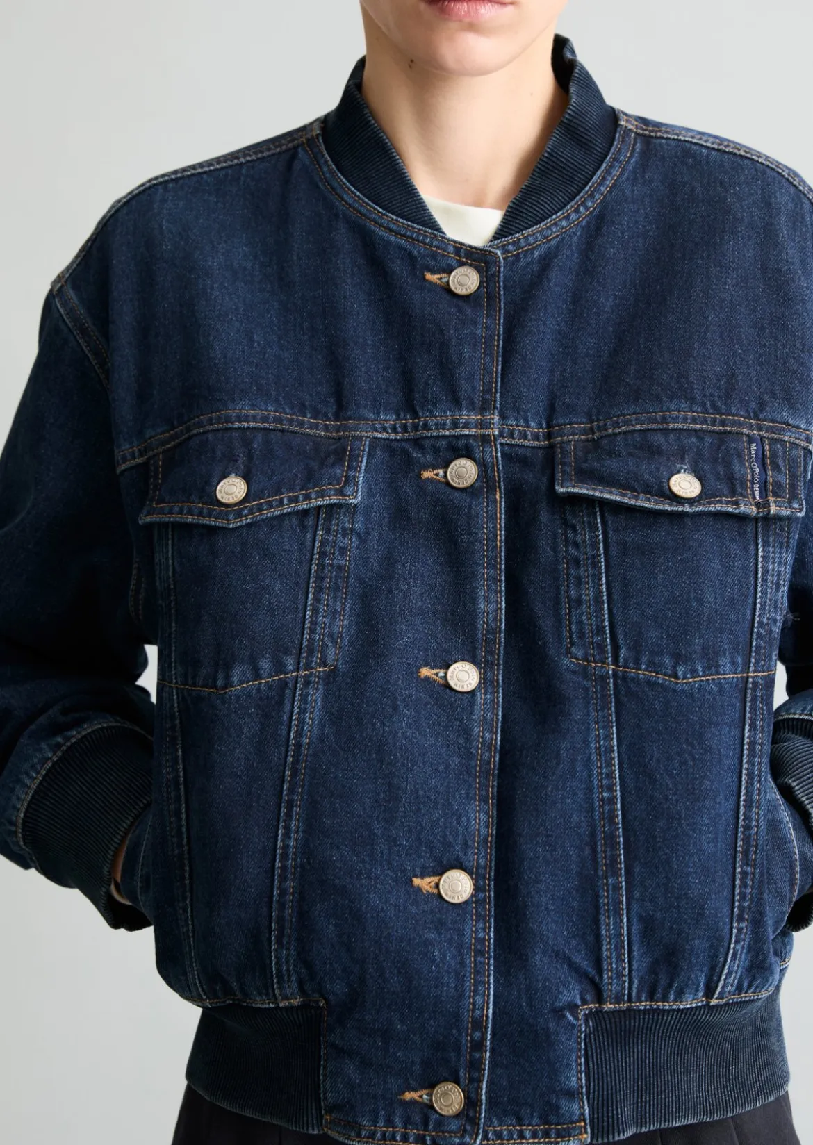 Jeans-Blouson regular aus Rigid Denim