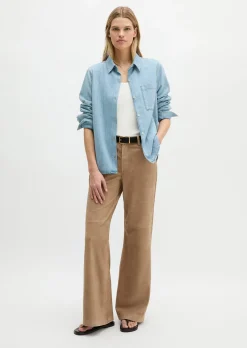 Jeansbluse regular A-Shape aus fließendem Organic Cotton
