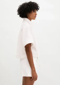 Jeansbluse regular aus Organic-Cotton-Lyocell-Mix