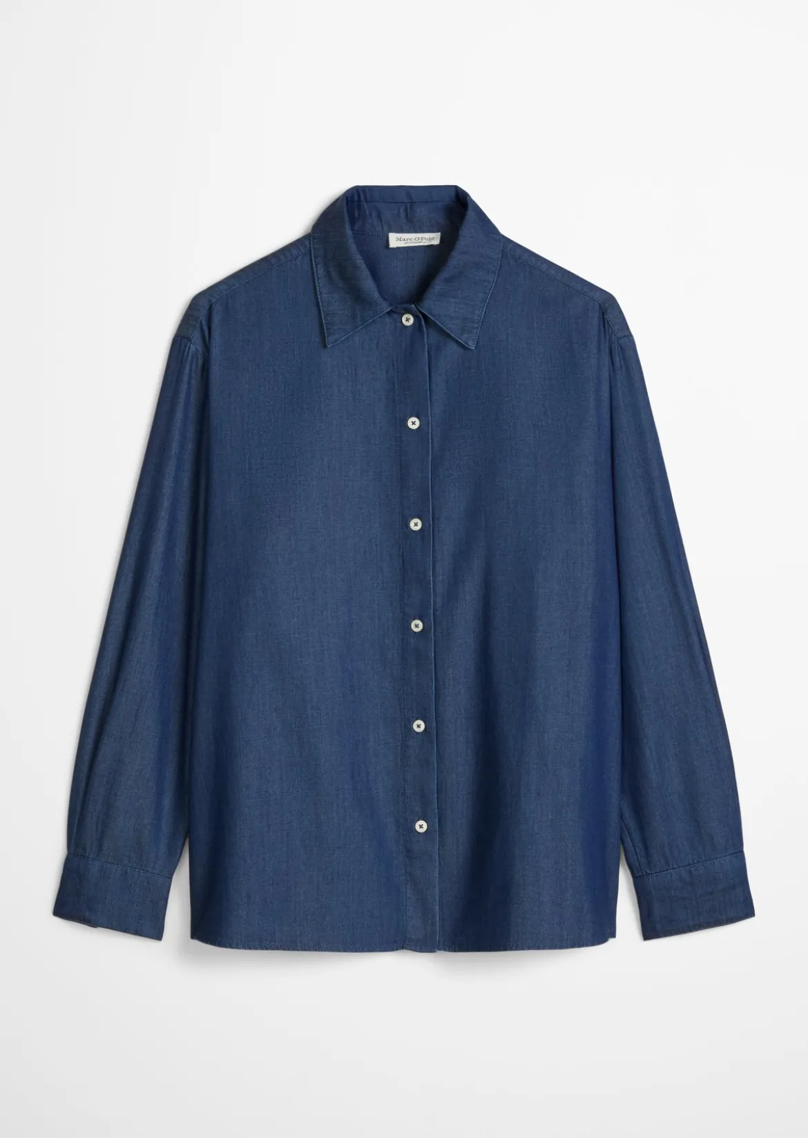 Jeansbluse regular aus TENCEL™ Lyocell-Baumwolle-Mix