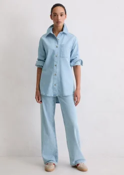 Jeanshemd regular aus Organic-Cotton-Mix-Stretch