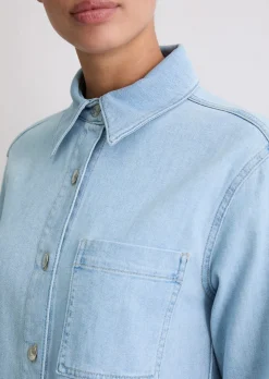 Jeanshemd regular aus Organic-Cotton-Mix-Stretch