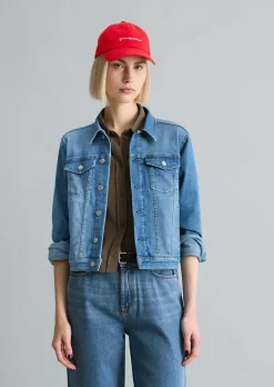 Jeansjacke oversize aus hochwertigem Organic Cotton-Stretch