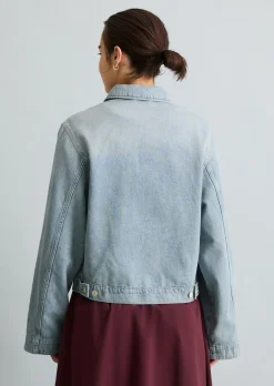 Jeansjacke oversized aus reiner Baumwolle