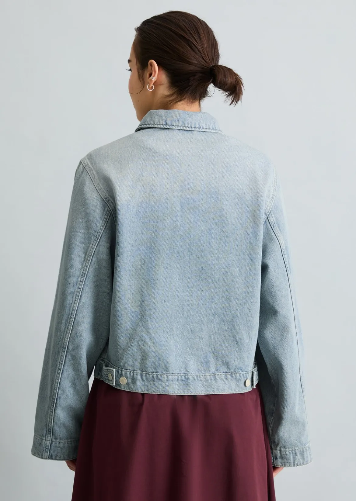 Jeansjacke oversized aus reiner Baumwolle