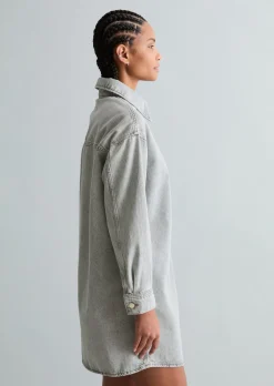 Jeanskleid oversize aus Rigid Denim
