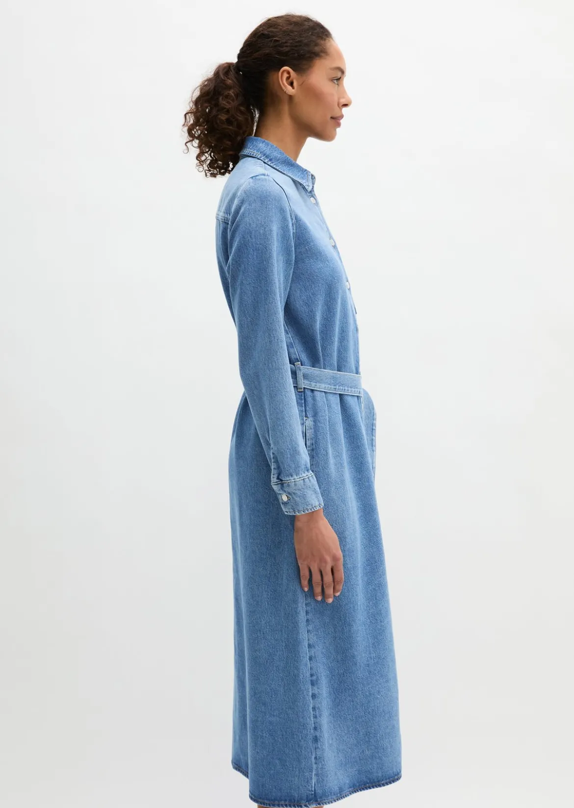 Jeanskleid regular aus TENCEL™ Lyocell-Mix