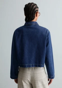 Jeans-Poloshirt oversized aus reiner Bio-Baumwolle