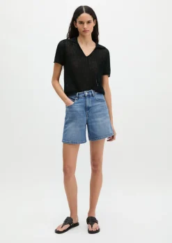 Jeans-Shorts regular aus weichem Organic Cotton-Lyocell-Stretch