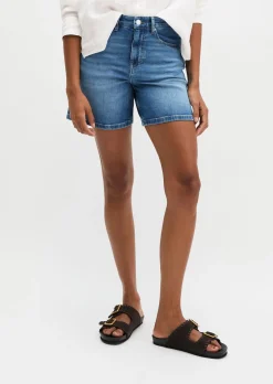 Jeans-Shorts regular aus weichem Organic Cotton-Lyocell-Stretch