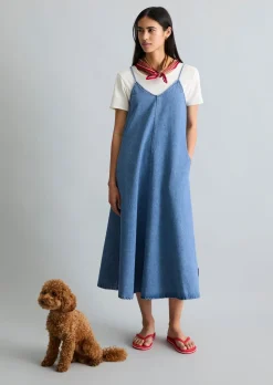 Jeans-Trägerkleid relaxed aus reinem Organic Cotton