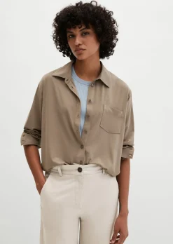 Jersey-Bluse loose aus LENZING™ ECOVERO™