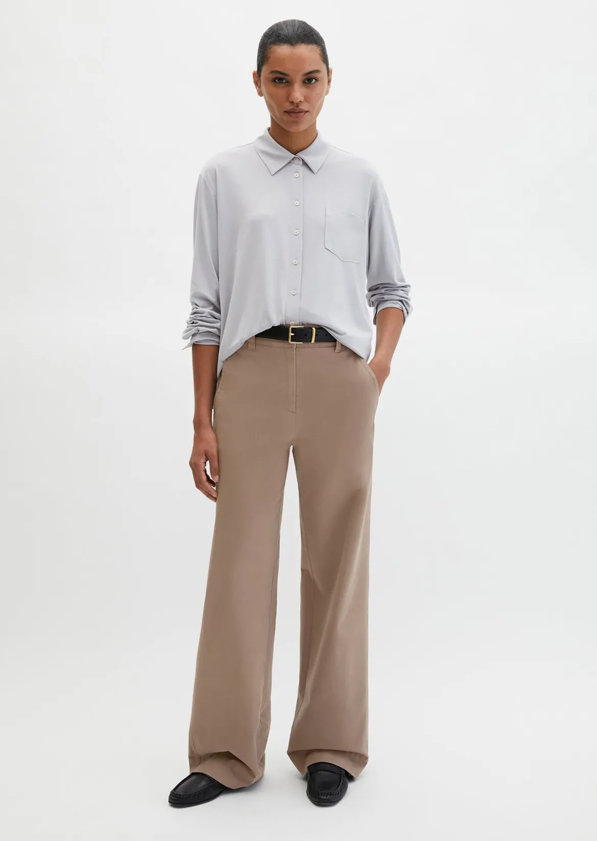 Jersey-Bluse loose aus LENZING™ ECOVERO™