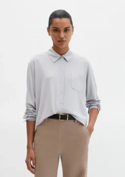 Jersey-Bluse loose aus LENZING™ ECOVERO™