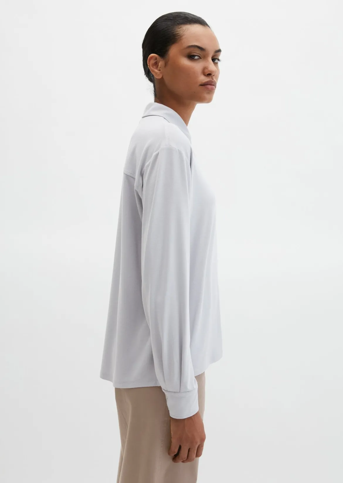 Jersey-Bluse loose aus LENZING™ ECOVERO™