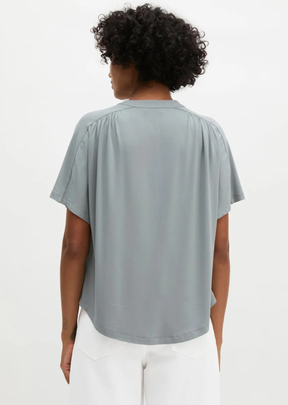 Jerseybluse regular aus LENZING™ ECOVERO™