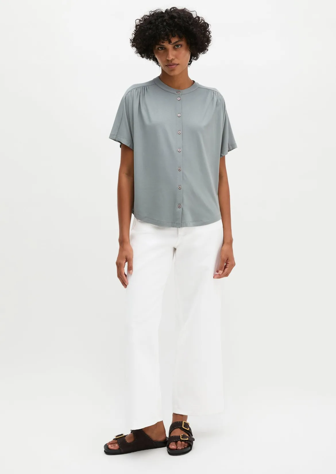 Jerseybluse regular aus LENZING™ ECOVERO™