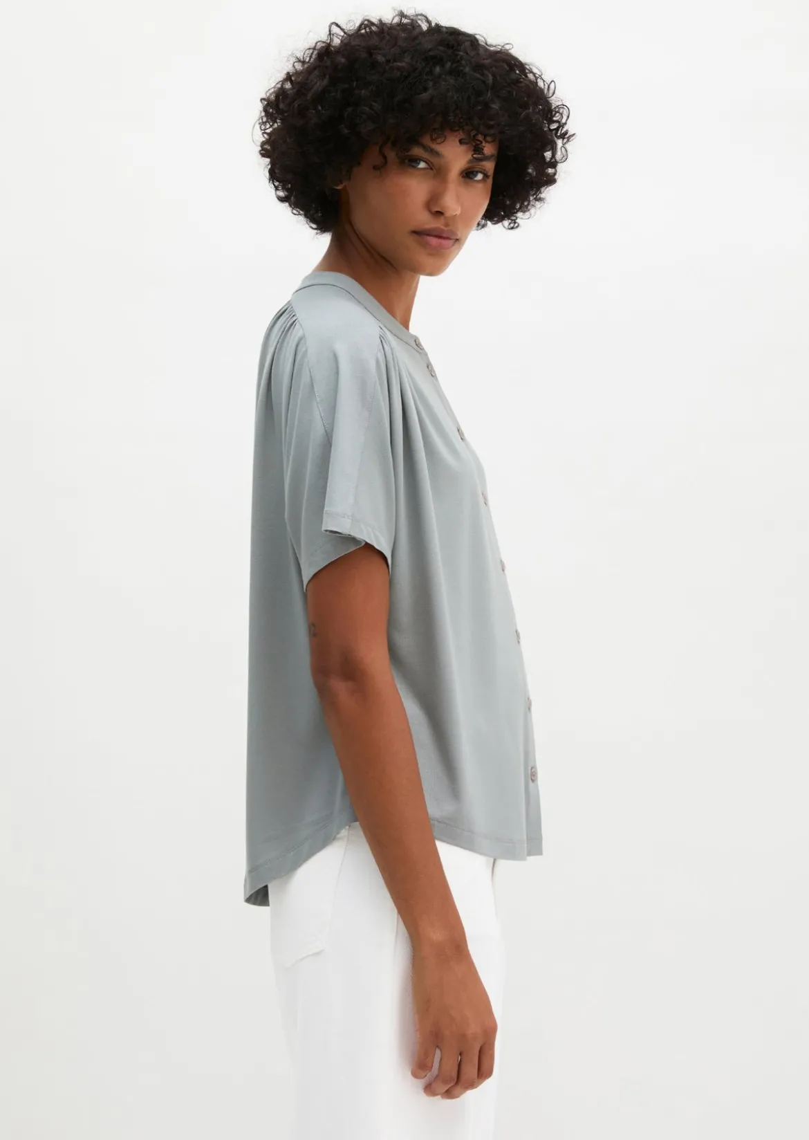 Jerseybluse regular aus LENZING™ ECOVERO™