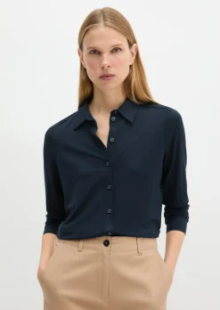 Jersey-Bluse regular aus LENZING™ ECOVERO™