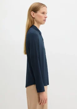 Jersey-Bluse regular aus LENZING™ ECOVERO™