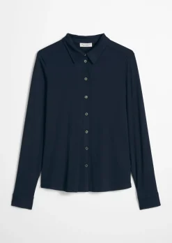 Jersey-Bluse regular aus LENZING™ ECOVERO™