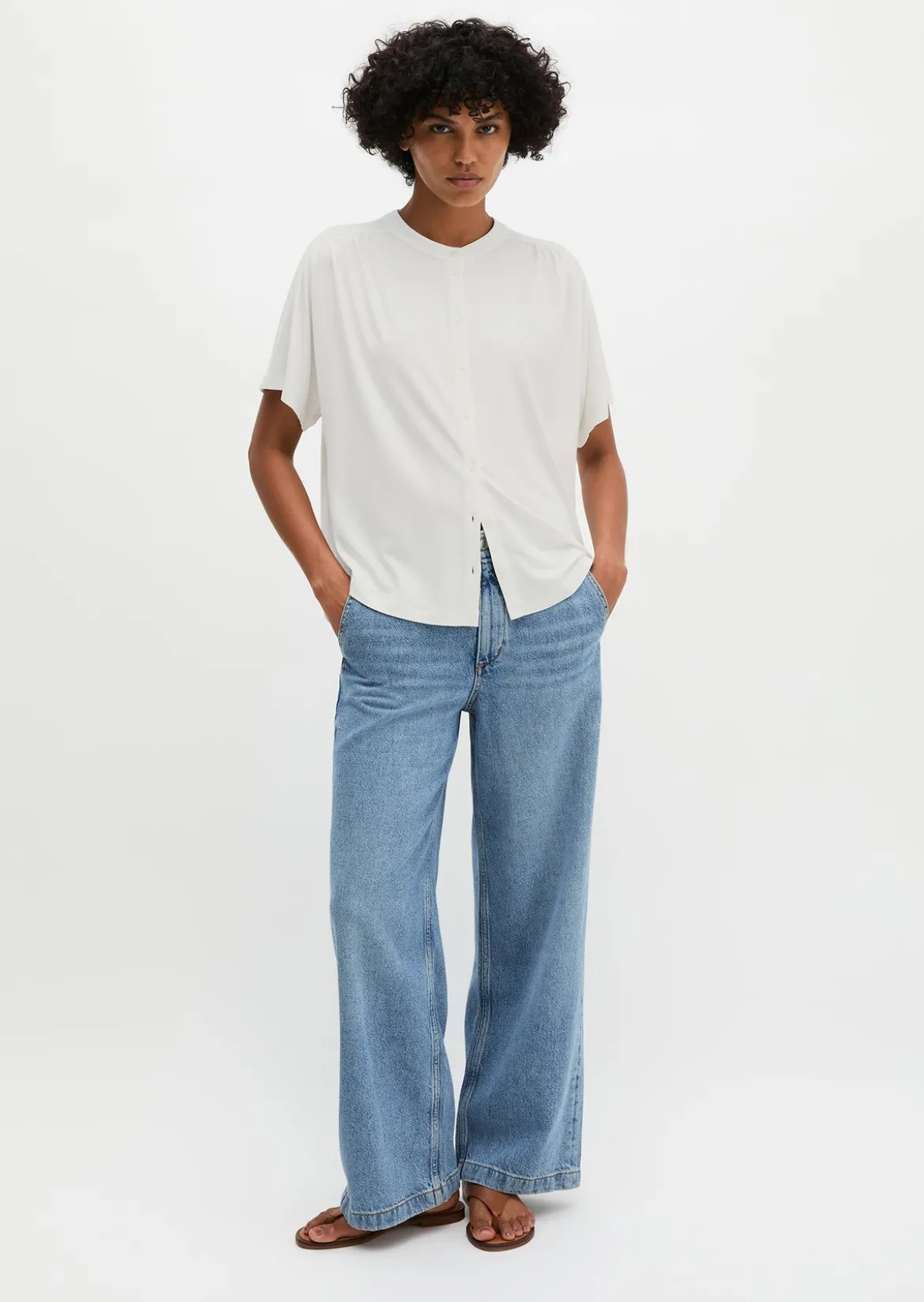 Jerseybluse regular aus LENZING™ ECOVERO™