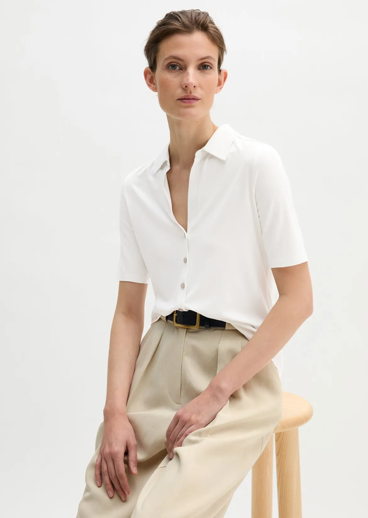 Jerseybluse regular aus LENZING™ ECOVERO™