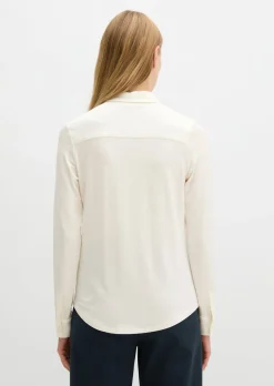 Jersey-Bluse regular aus LENZING™ ECOVERO™