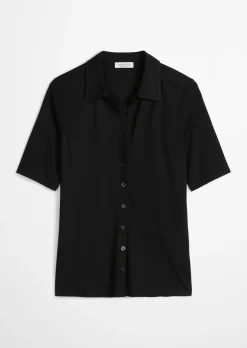 Jerseybluse regular aus LENZING™ ECOVERO™