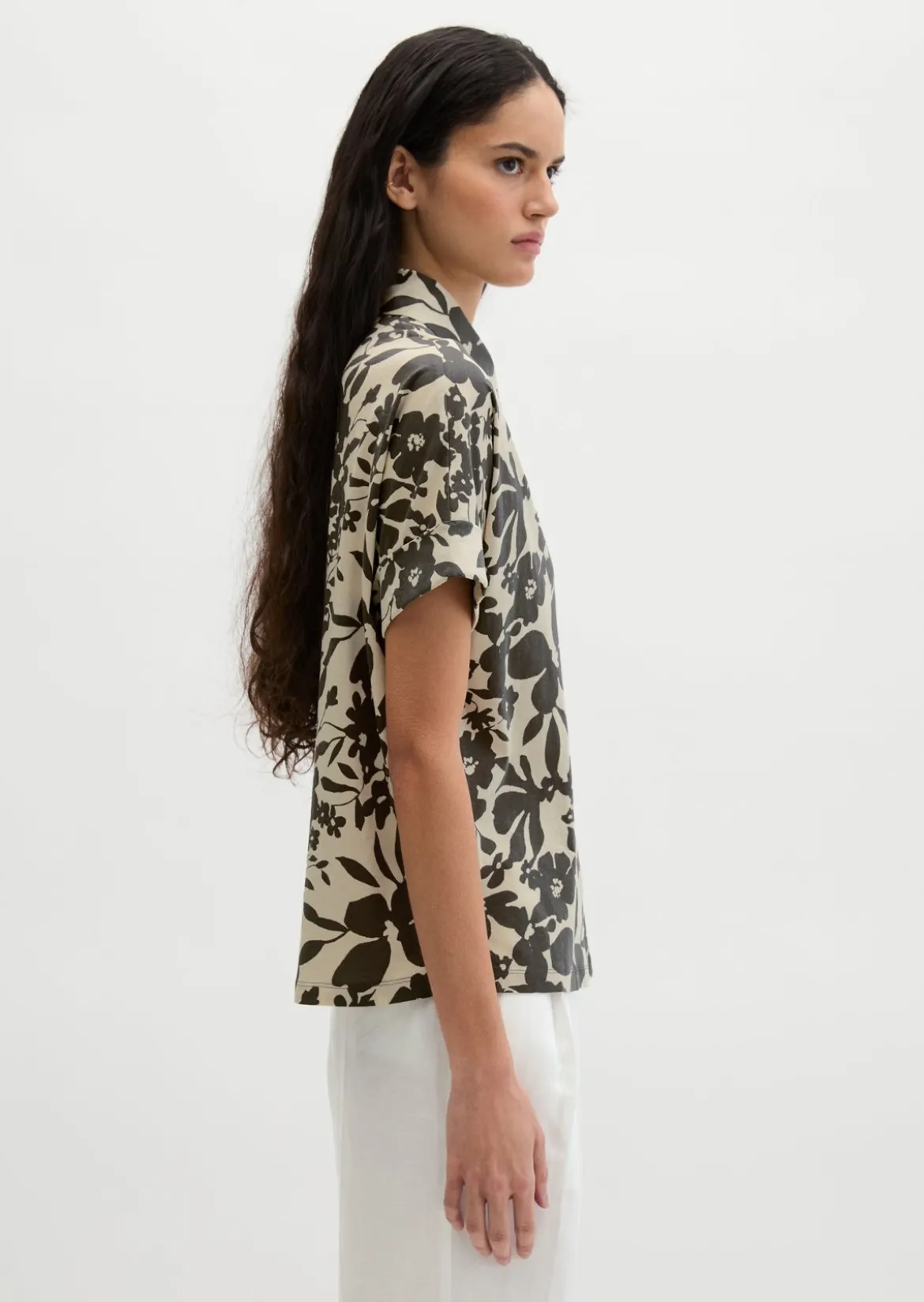 Jerseybluse regular aus leichtem Single Jersey