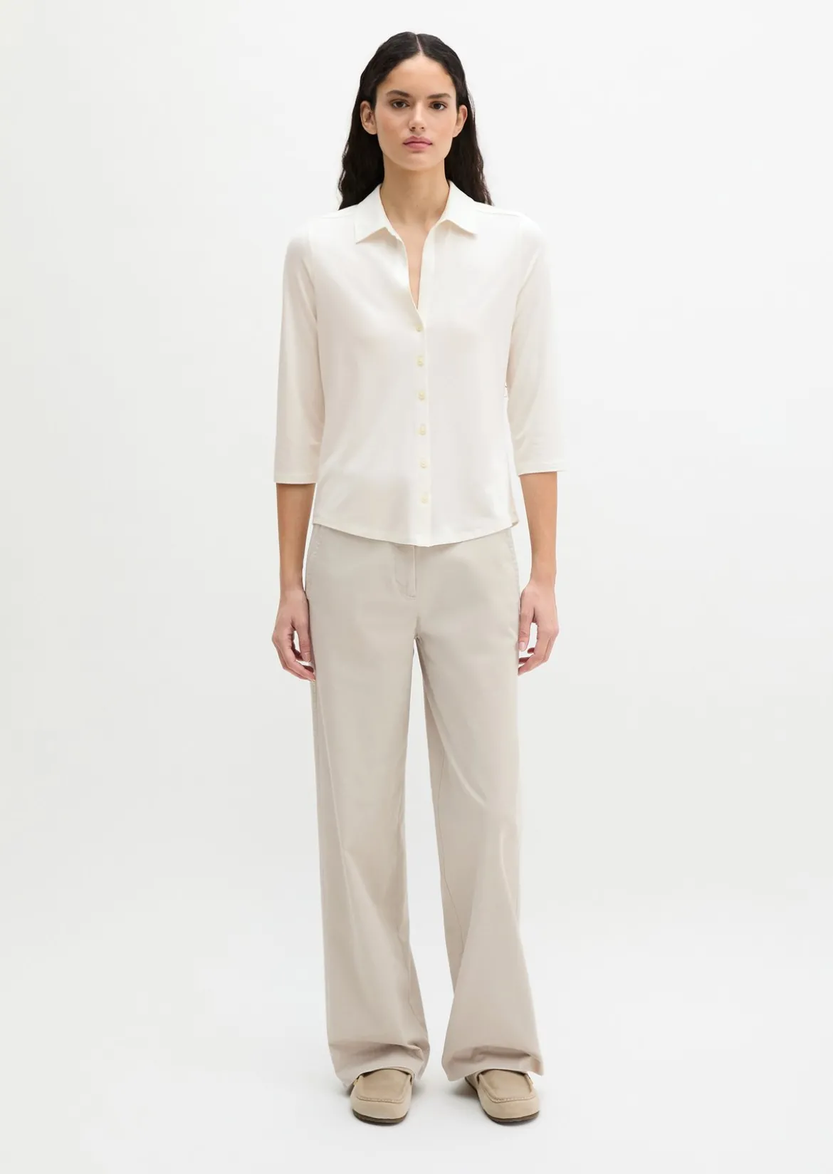 Jersey-Bluse regular aus LENZING™ ECOVERO™