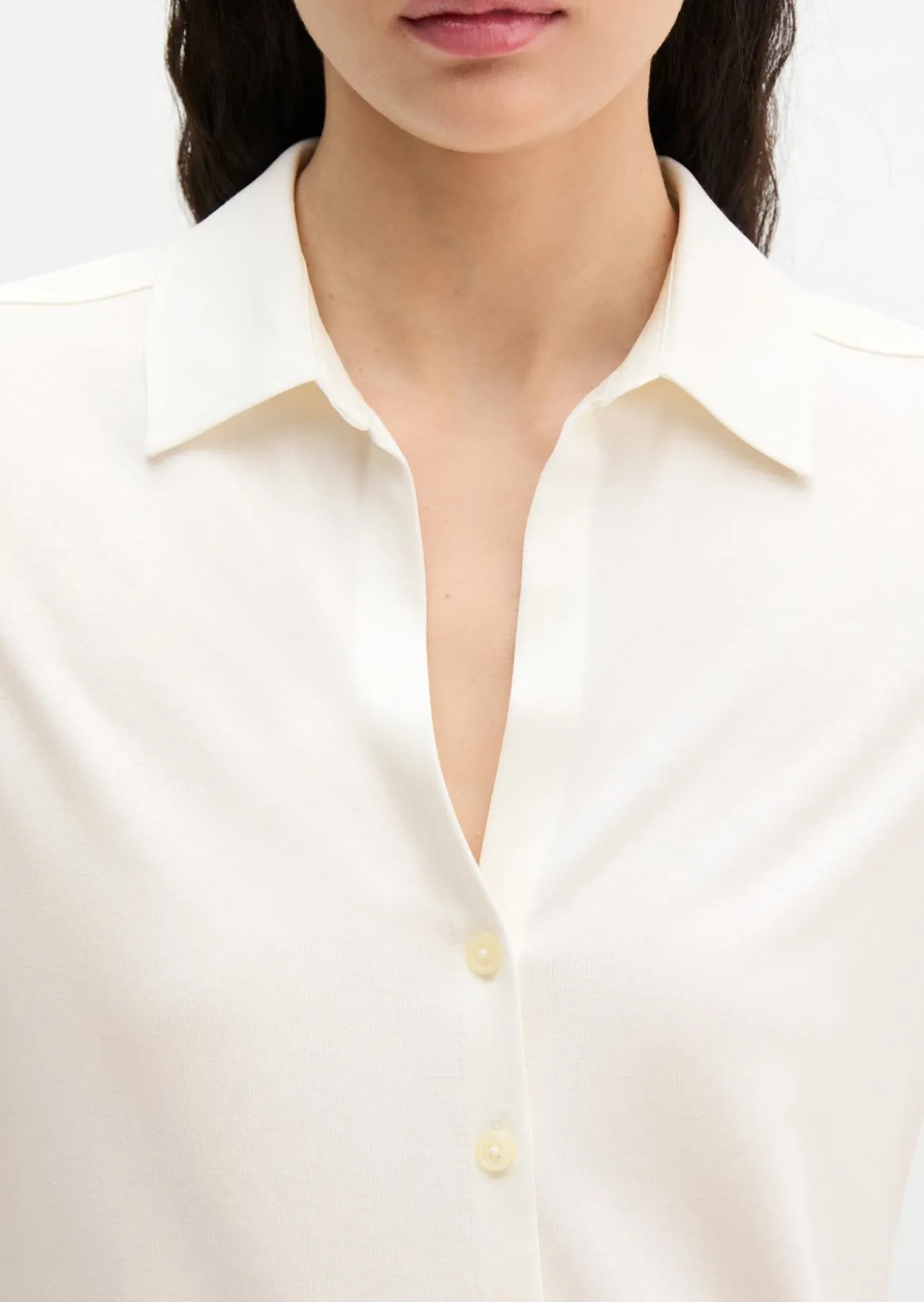 Jersey-Bluse regular aus LENZING™ ECOVERO™