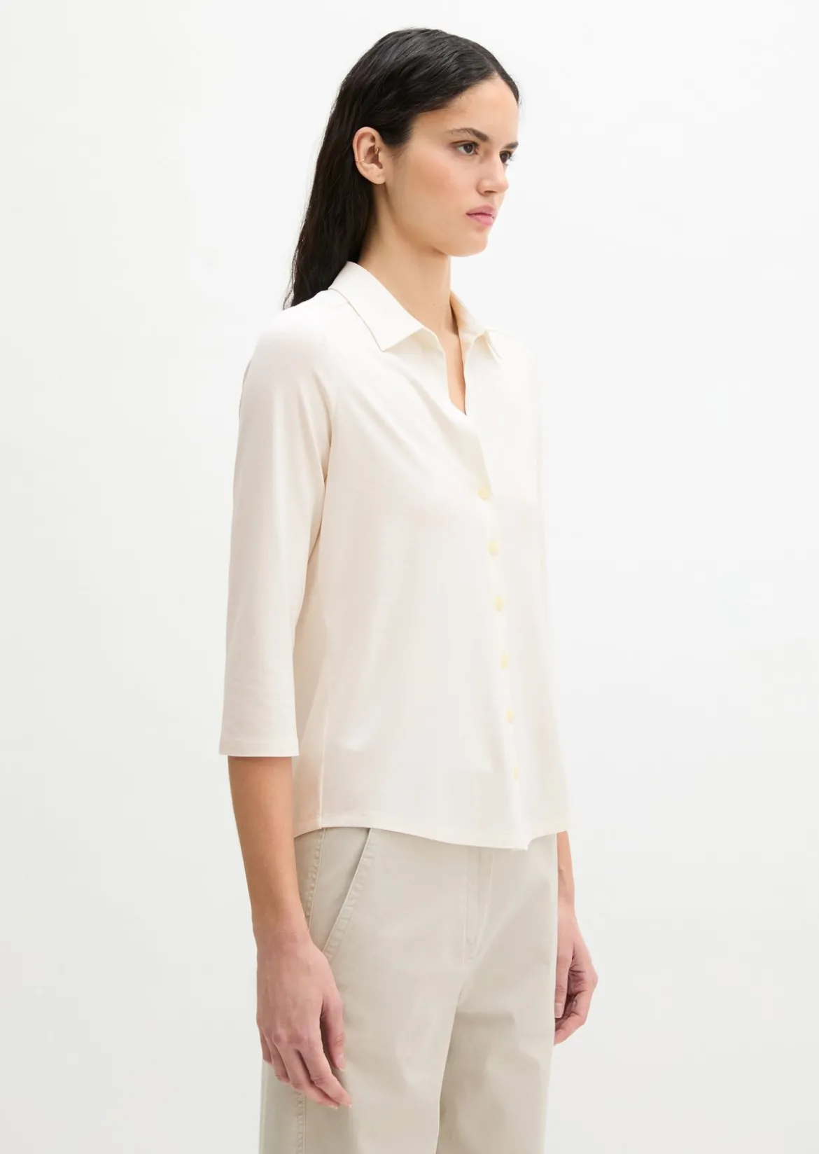 Jersey-Bluse regular aus LENZING™ ECOVERO™