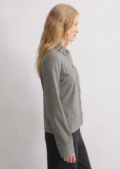 Jerseybluse regular aus Organic-Cotton-Stretch