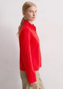 Jerseybluse regular aus Organic-Cotton-Stretch