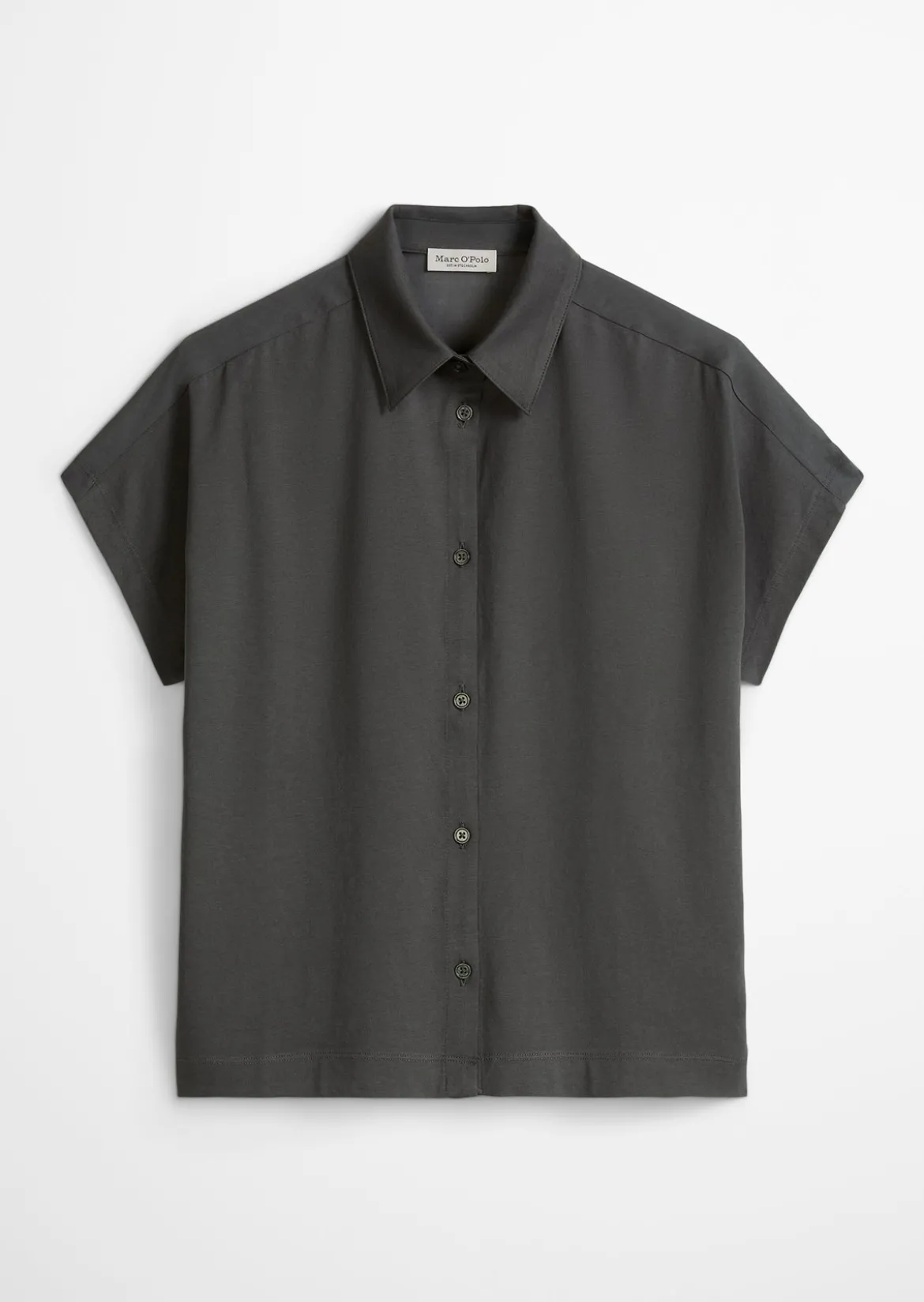 Jerseybluse wide aus Material-Mix