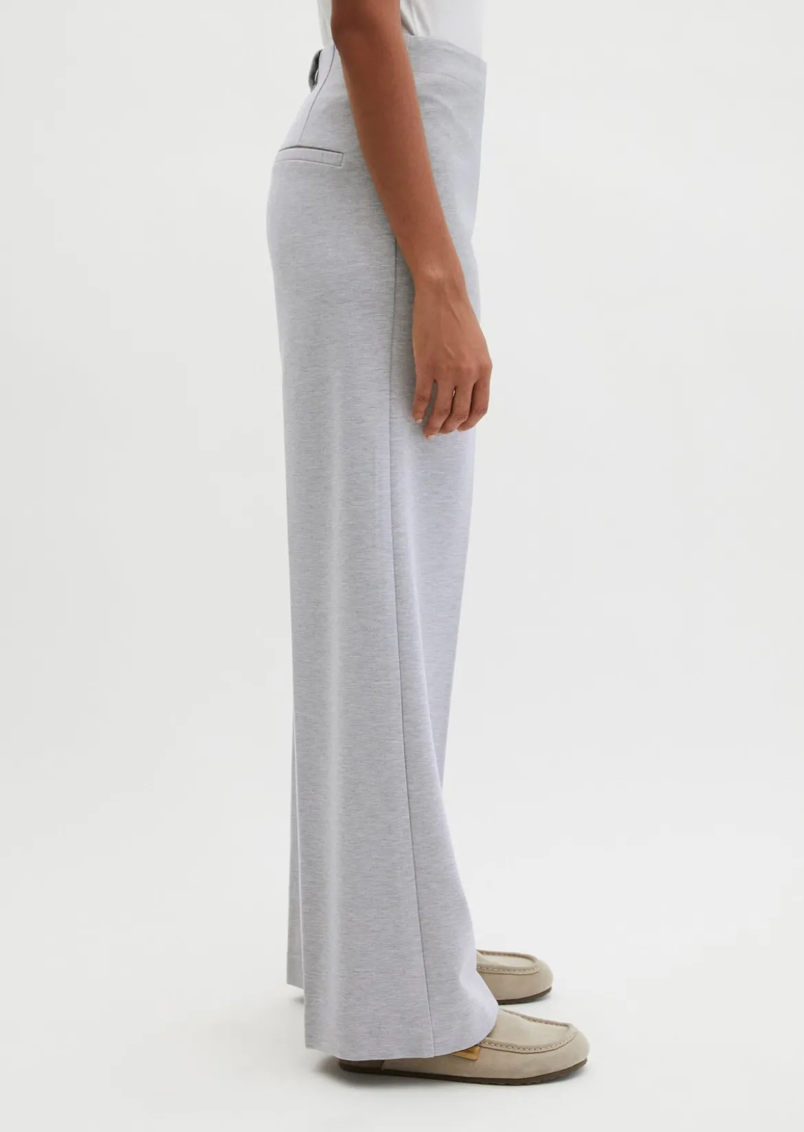 Jerseyhose Model Margo wide aus weichem Interlock-Jersey